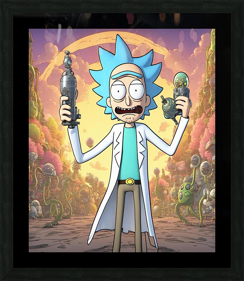 rick and morty Picture Frame print