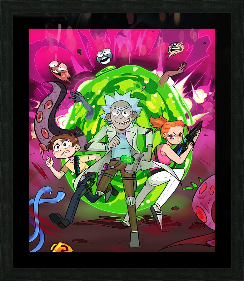 rick and morty Picture Frame print