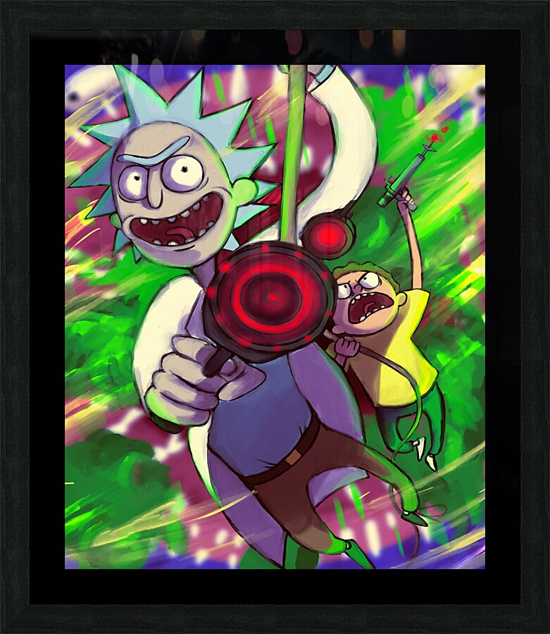 rick and morty Picture Frame print