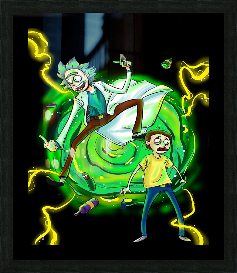 rick and morty Picture Frame print