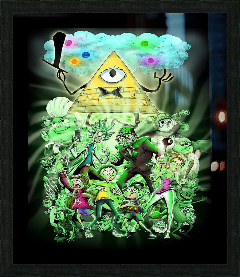 rick and morty Picture Frame print