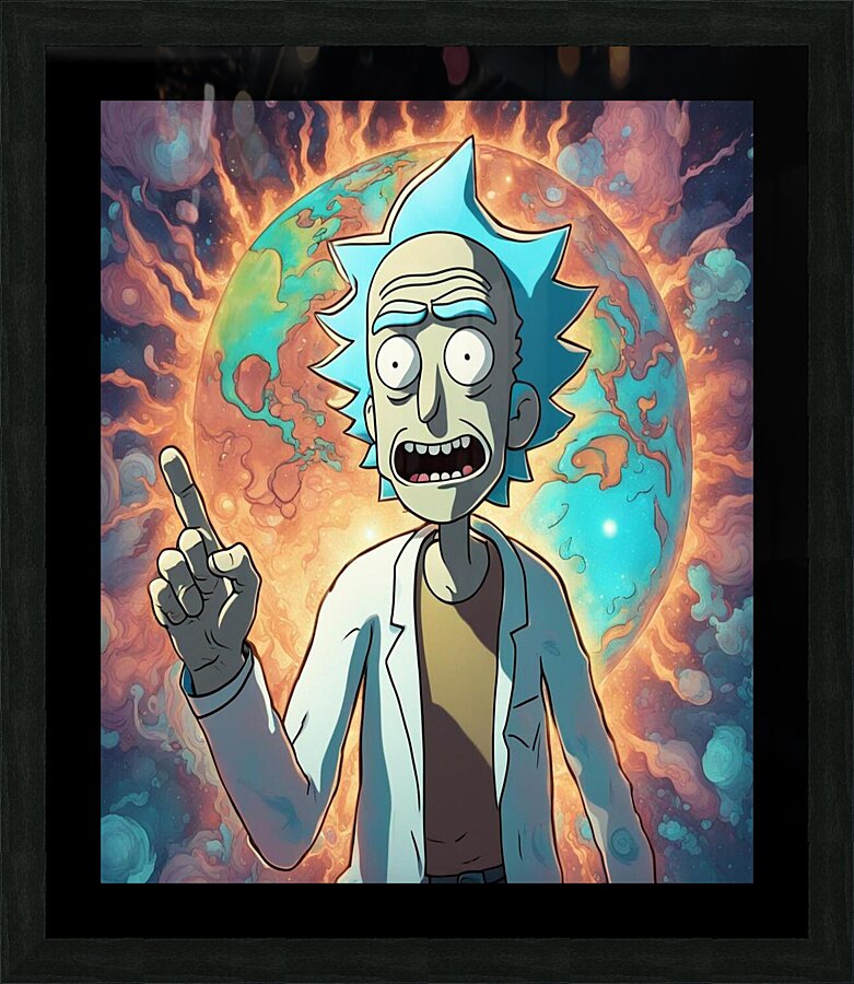 rick and morty Picture Frame print