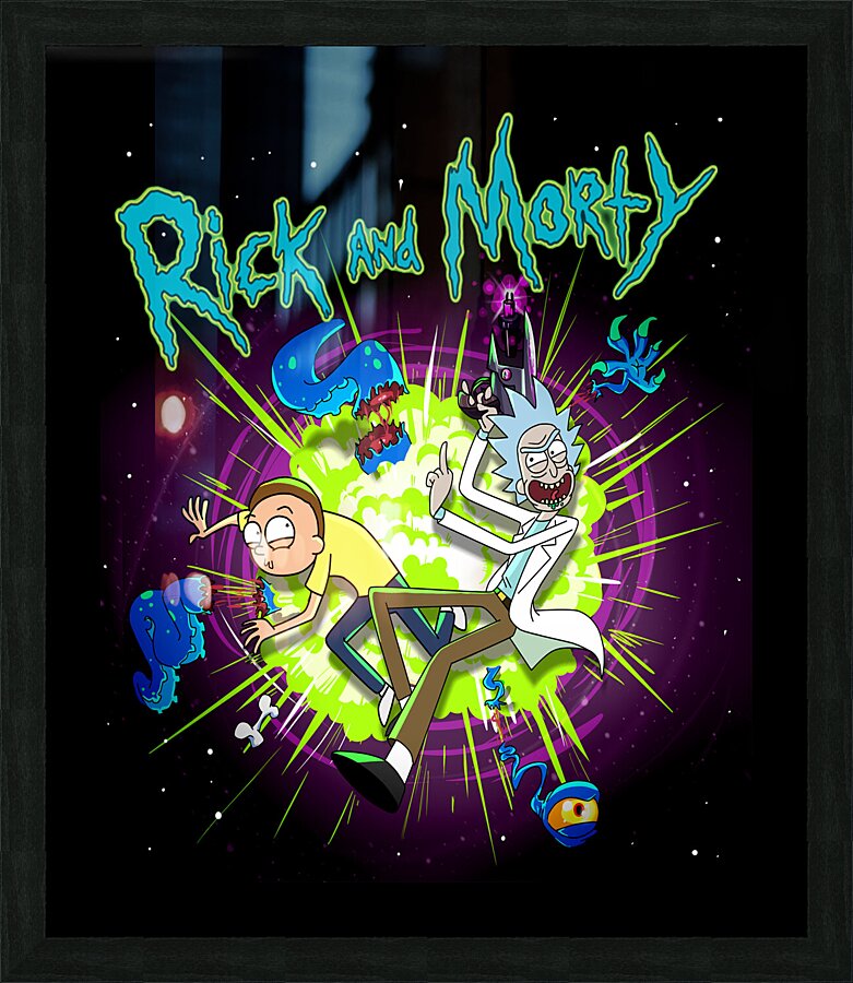 rick and morty Picture Frame print