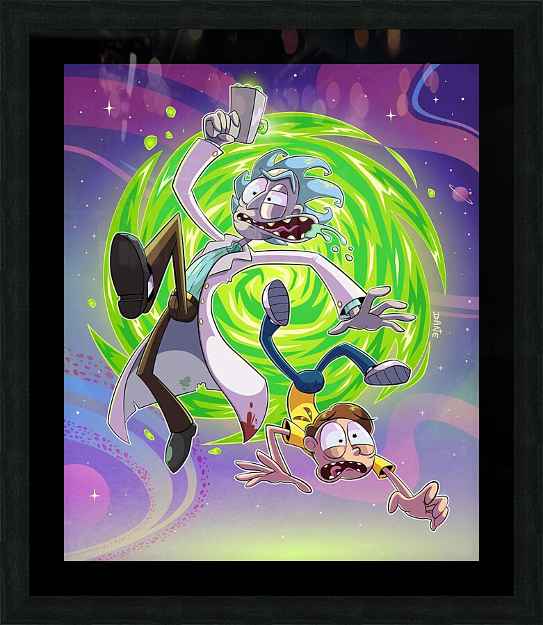 rick and morty Picture Frame print