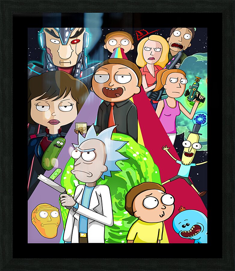 rick and morty Picture Frame print