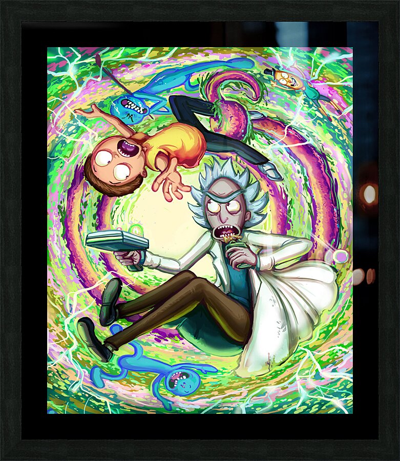 rick and morty Picture Frame print