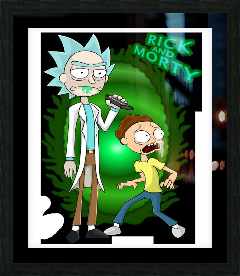 rick and morty Picture Frame print
