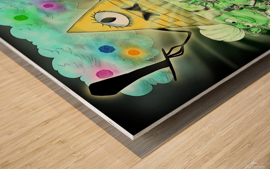 rick and morty Wood print