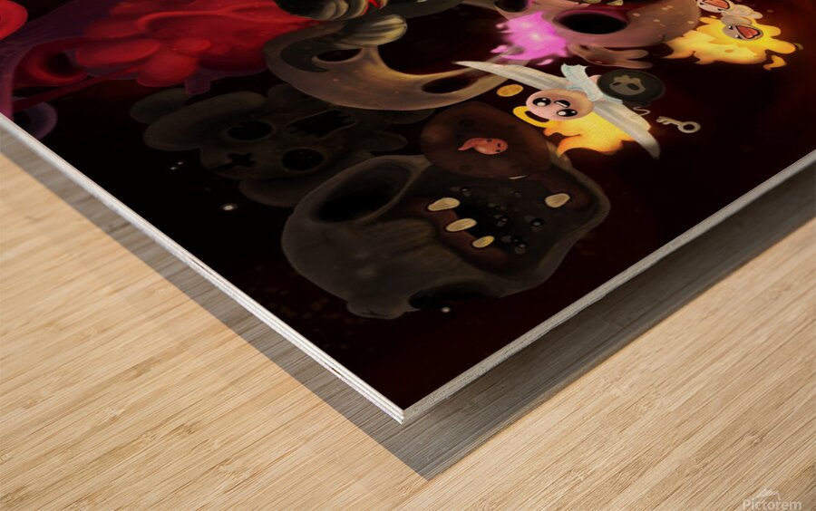 the binding of isaac Wood print