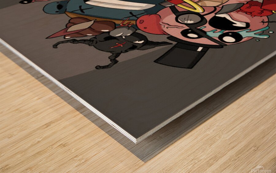 the binding of isaac Wood print