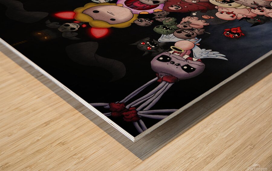 the binding of isaac Wood print