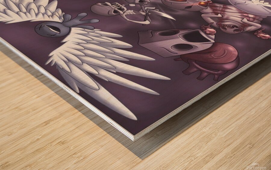 the binding of isaac Wood print