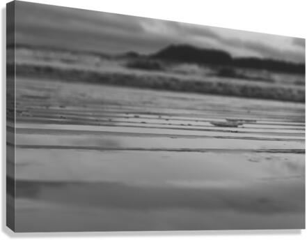 Beach Ripples B&W Canvas Print