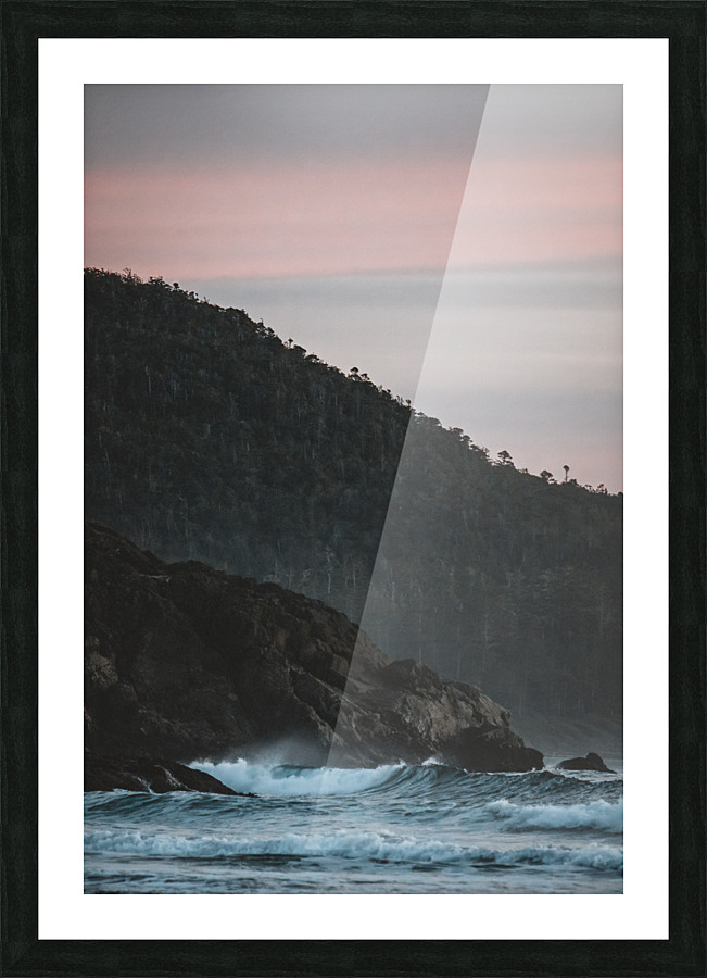 Sunset Waves Picture Frame print