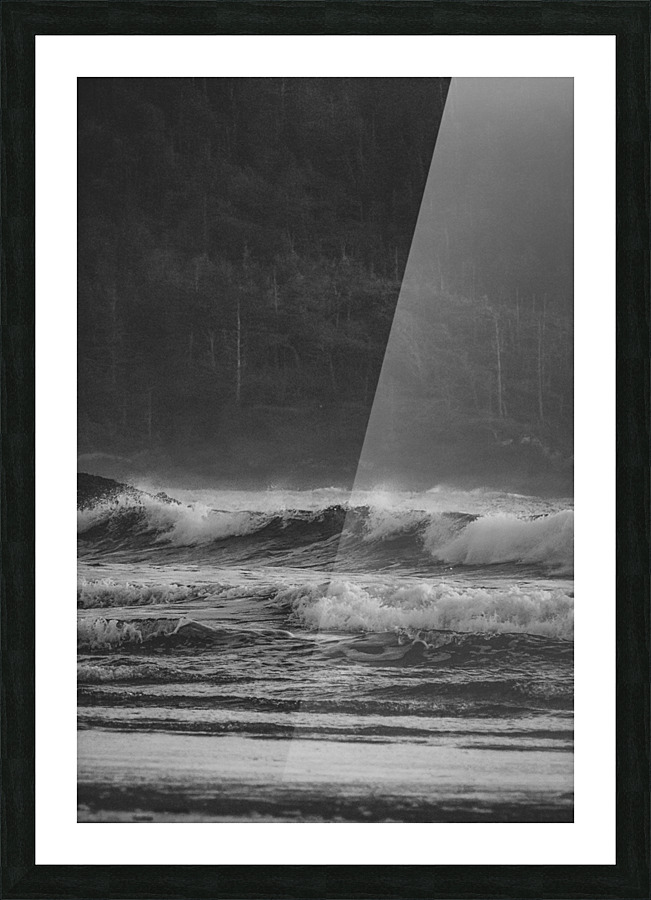 Waves B&W Picture Frame print