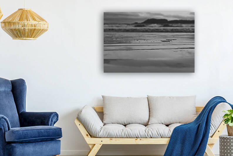 Beach Ripples B&W Reproduction