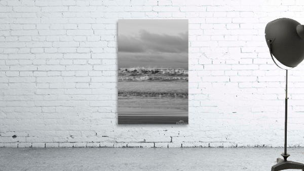 Morning Waves B&W Wall Preview