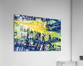 Abstract Shapes Blue Yellow  Acrylic Print