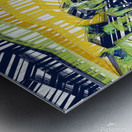 Abstract Shapes Blue Yellow  Metal print