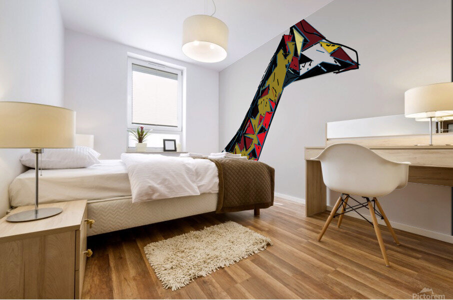 Lonely Giraffe  Mural print