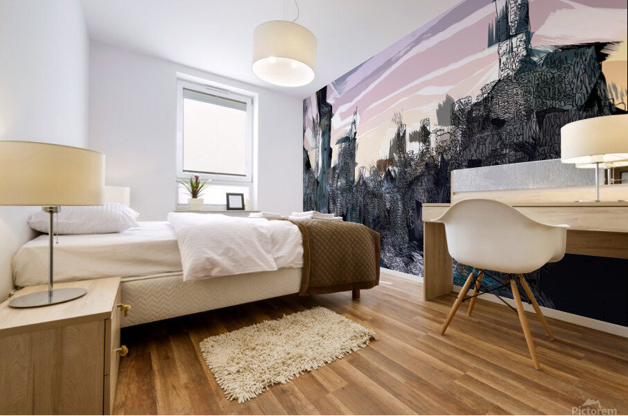 Abstract Cityscape Mural print