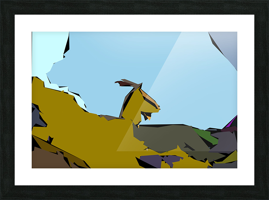 Lonely Goat  Picture Frame print