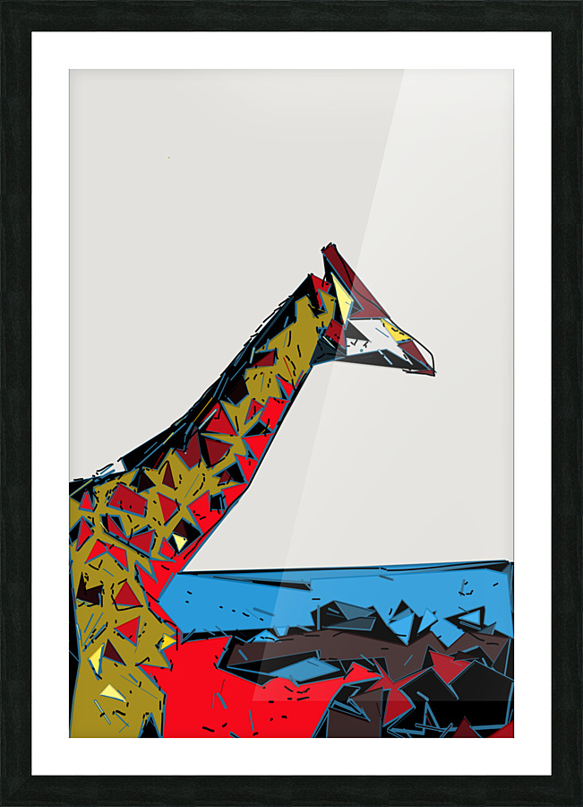 Lonely Giraffe  Picture Frame print