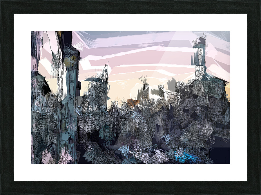 Abstract Cityscape Picture Frame print