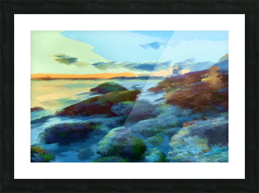 Beach Rocks  Picture Frame print