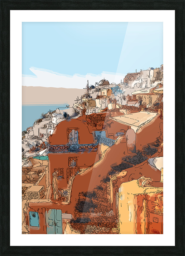 Santorini Greece  Picture Frame print