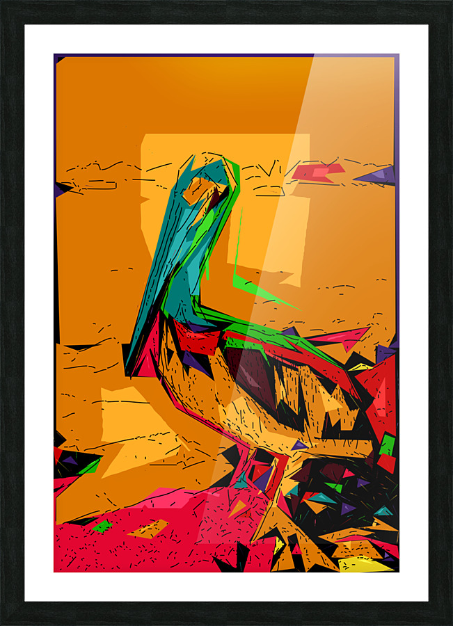 Pelican Abstract  Picture Frame print
