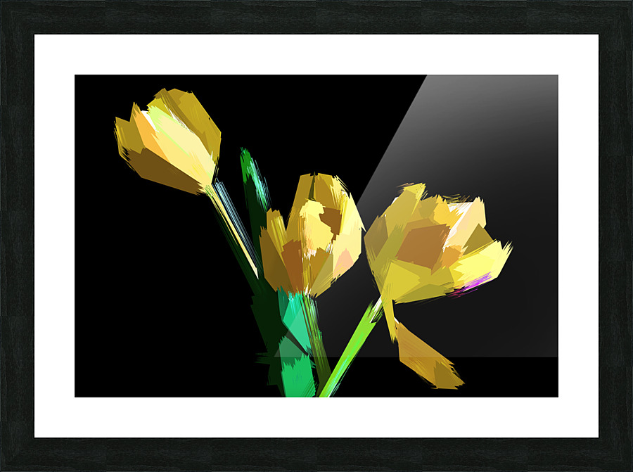Abstract Flowers  Picture Frame print