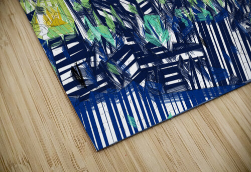 Abstract Shapes Blue Yellow  PWA puzzle