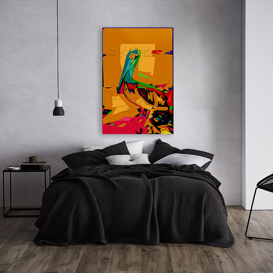 Pelican Abstract  Reproduction