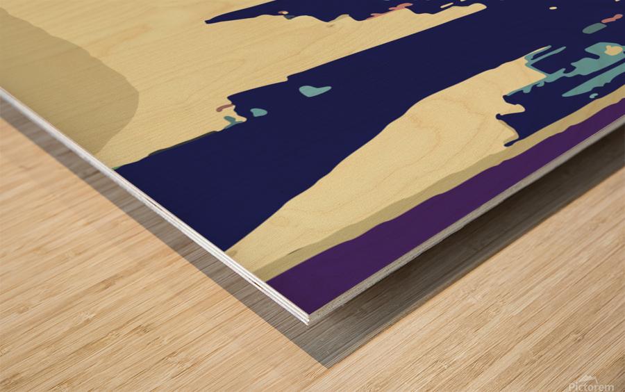 Cityscape View  Wood print