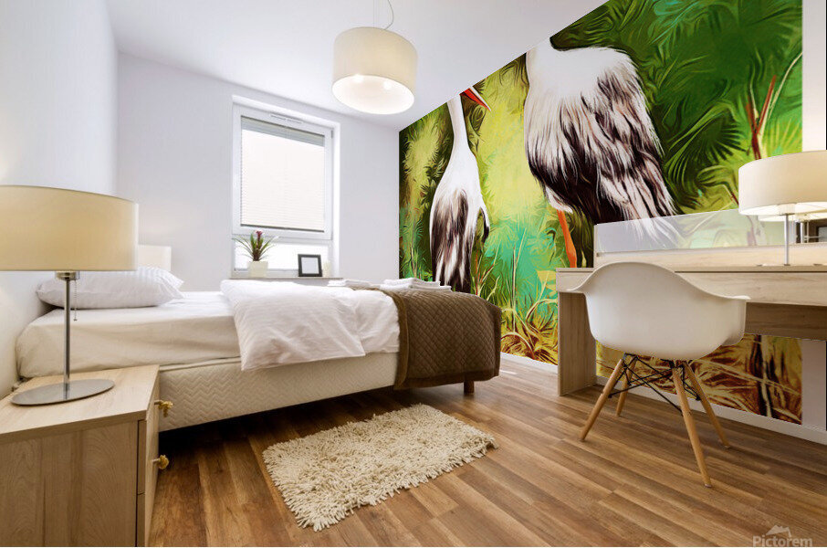 BIRD POTRAIT PAINTING Mural print