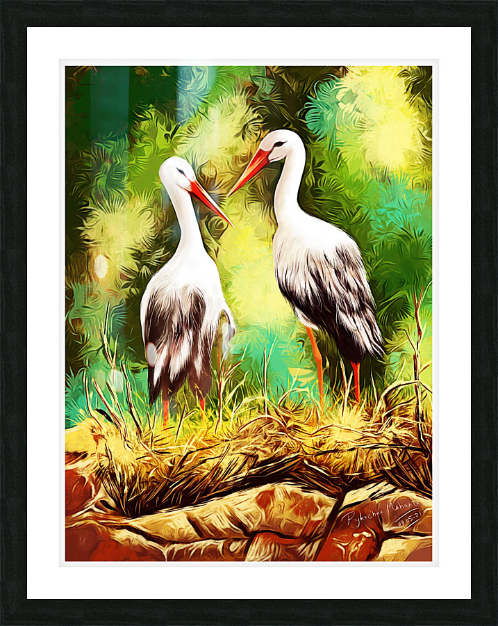 BIRD POTRAIT PAINTING Picture Frame print
