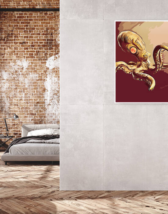 OCTOPUS PORTRAIT PAINTING by Rajkrishna Mahanta