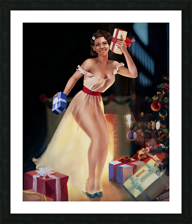 Waiting For Santa Picture Frame print