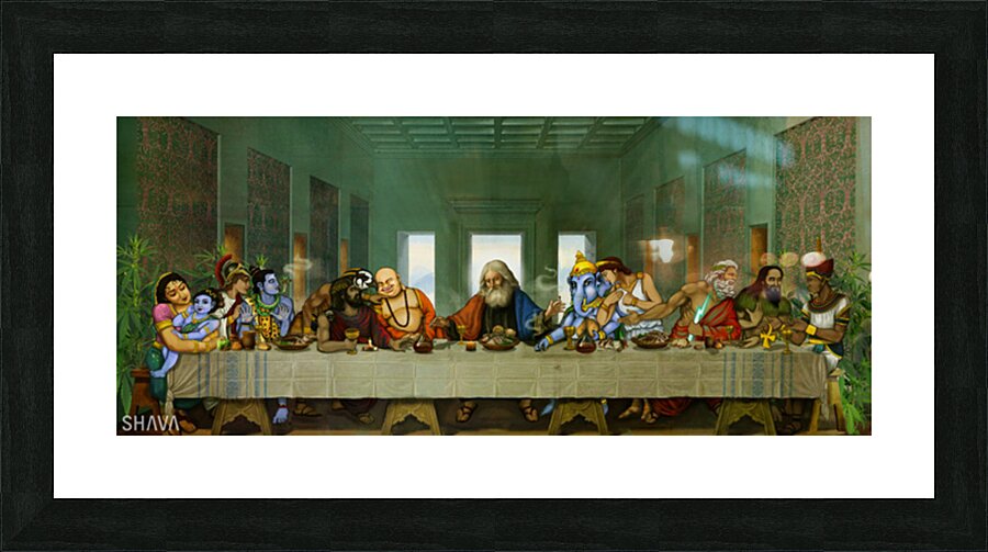 THE LAST  FIRST SUPPER Picture Frame print