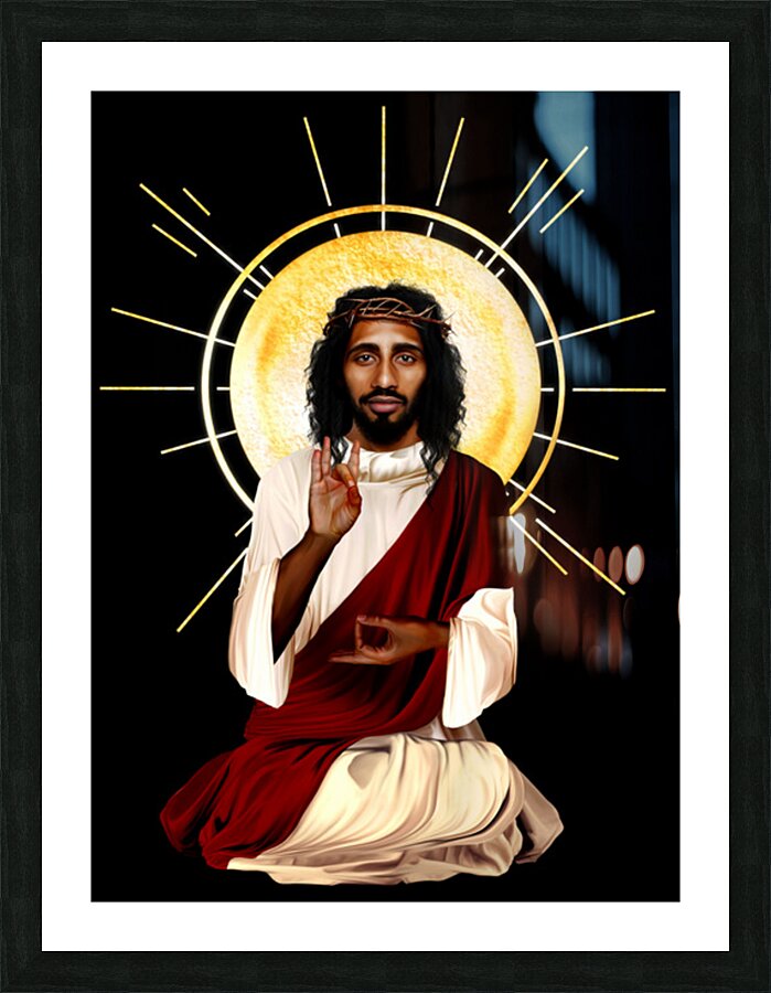 Jesus Christ Meditating Picture Frame print