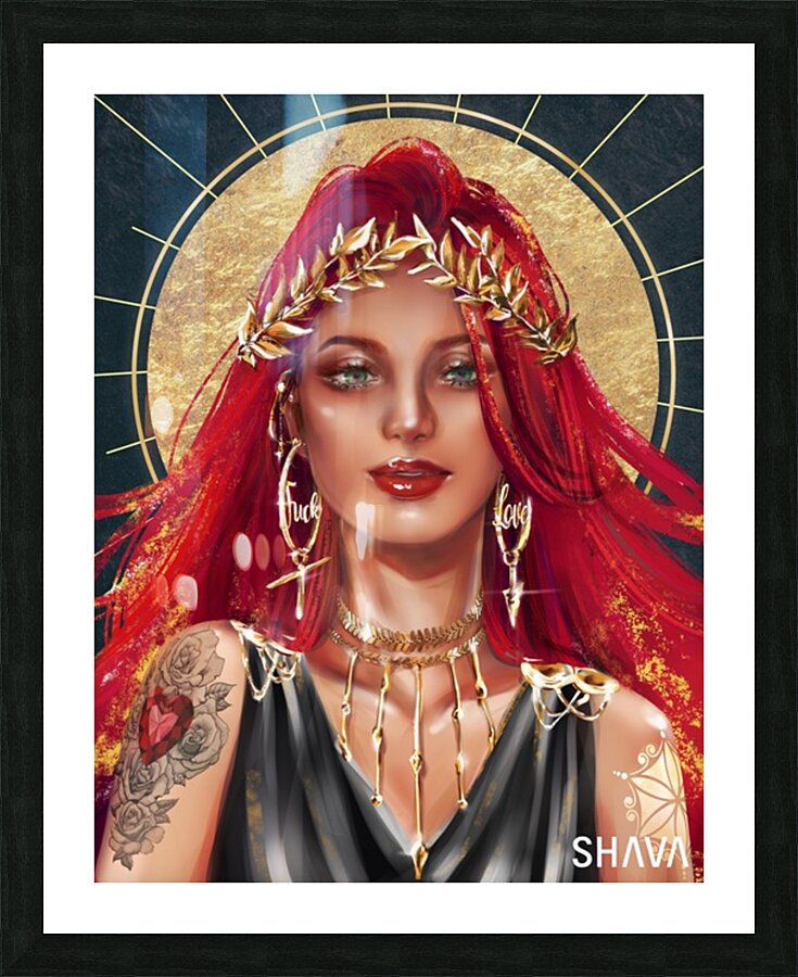 Fuck Love - Aphrodite  Picture Frame print