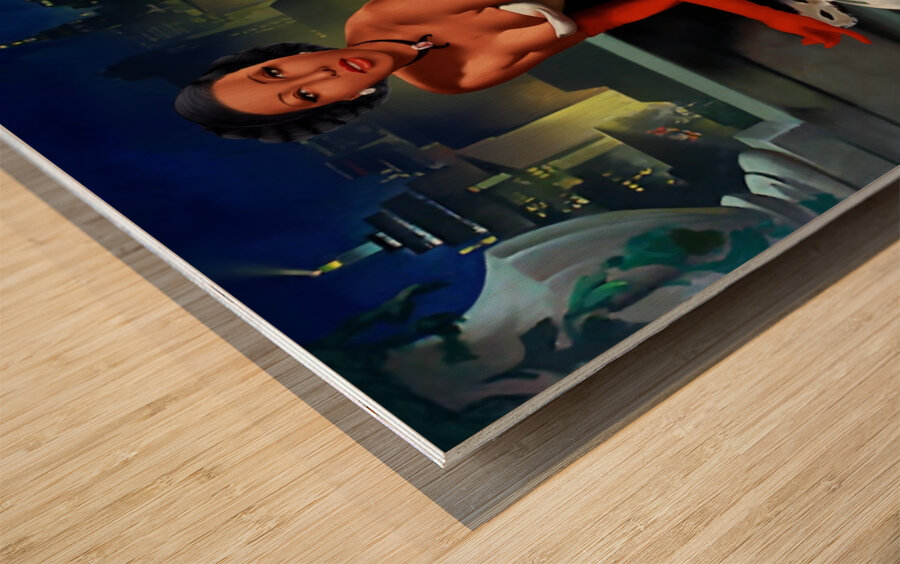 Masquerade - Josephine Baker  Wood print