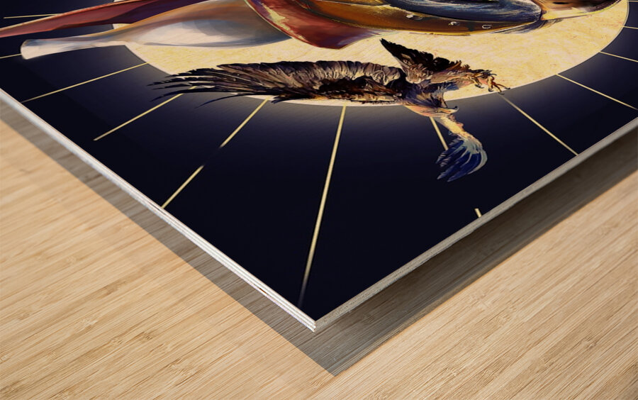 God of Healing and Protection - Horus  Wood print