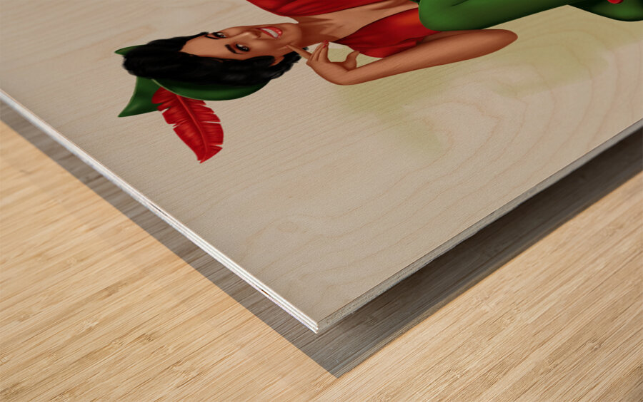 Santas Helper - Dorothy Dandridge Wood print