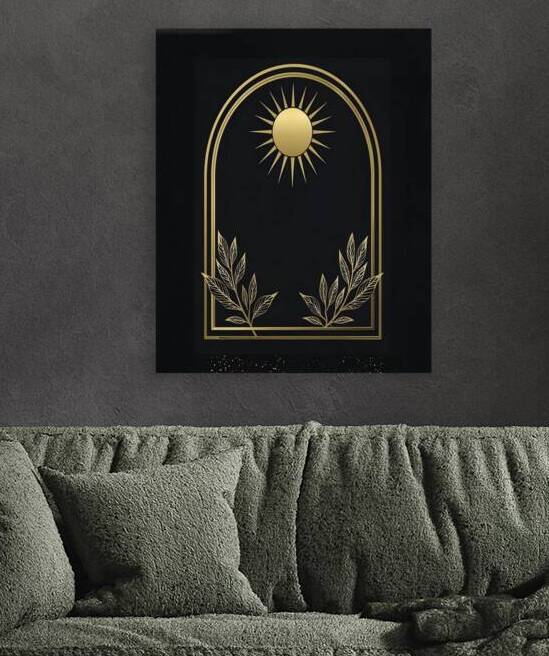 Modern Executive Gold Arch Solar Office Decor by CELESTIALWILD