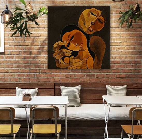 Oswaldo Guayasamin - Madre y nino by Guayasamin