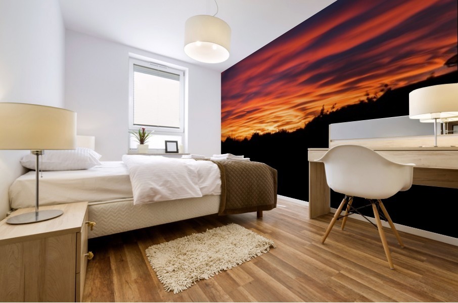 fire Sunset Mural print