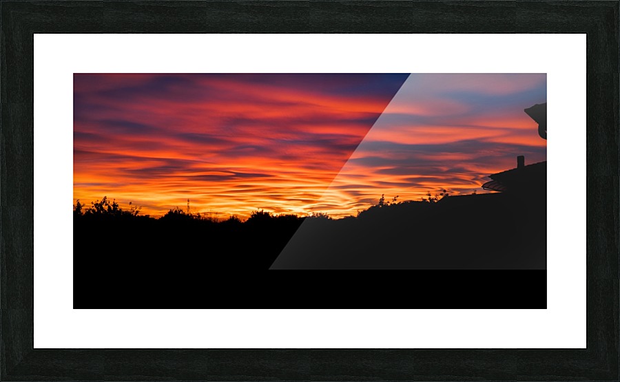 fire Sunset Picture Frame print