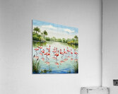 Flamingo Oasis Acrylic Print